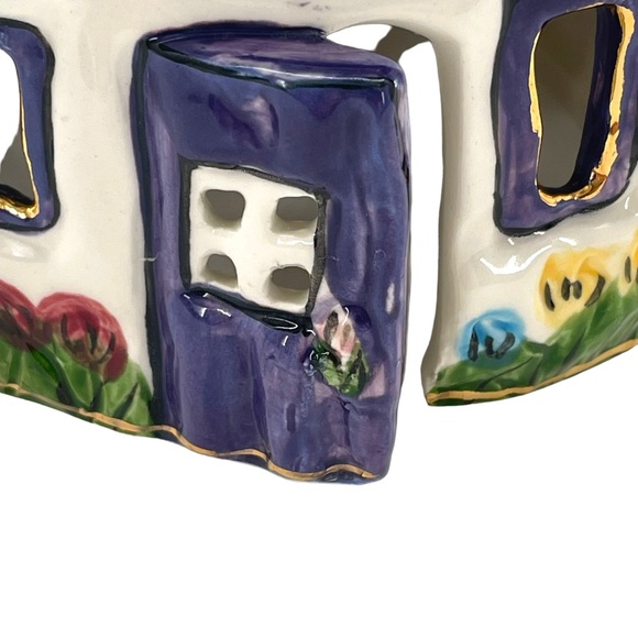 Blue Sky Works Vintage "Grandma's Cottage" Heather Goldminc 2001 Candle Holder - Picture 7 of 10